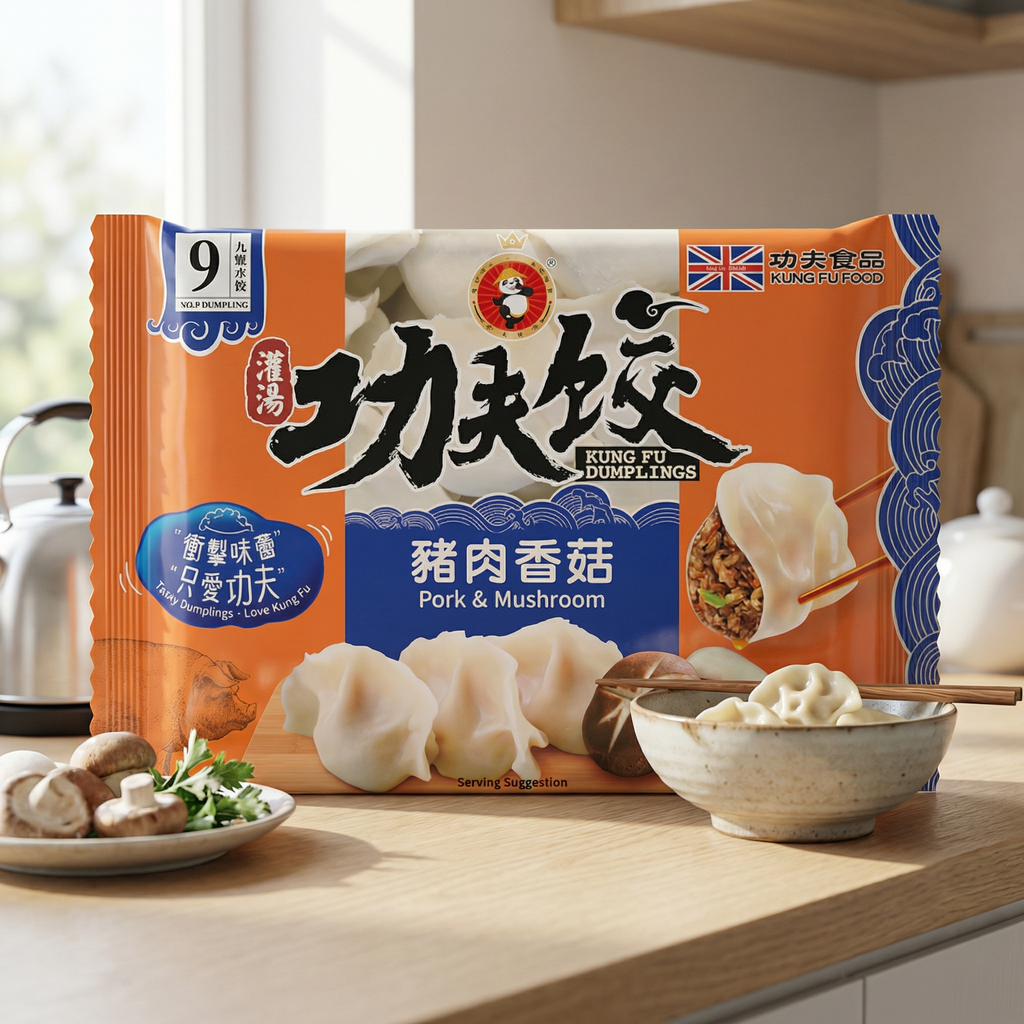 KUNG FU FOOD Raviolis au porc et champignons - 400 g