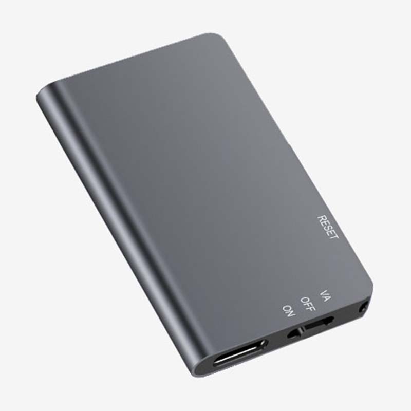 Rexsun L810 Enregistreur vocal numérique 64 Go, enregistrement à une touche, ABS + alliage d'aluminium, Gris