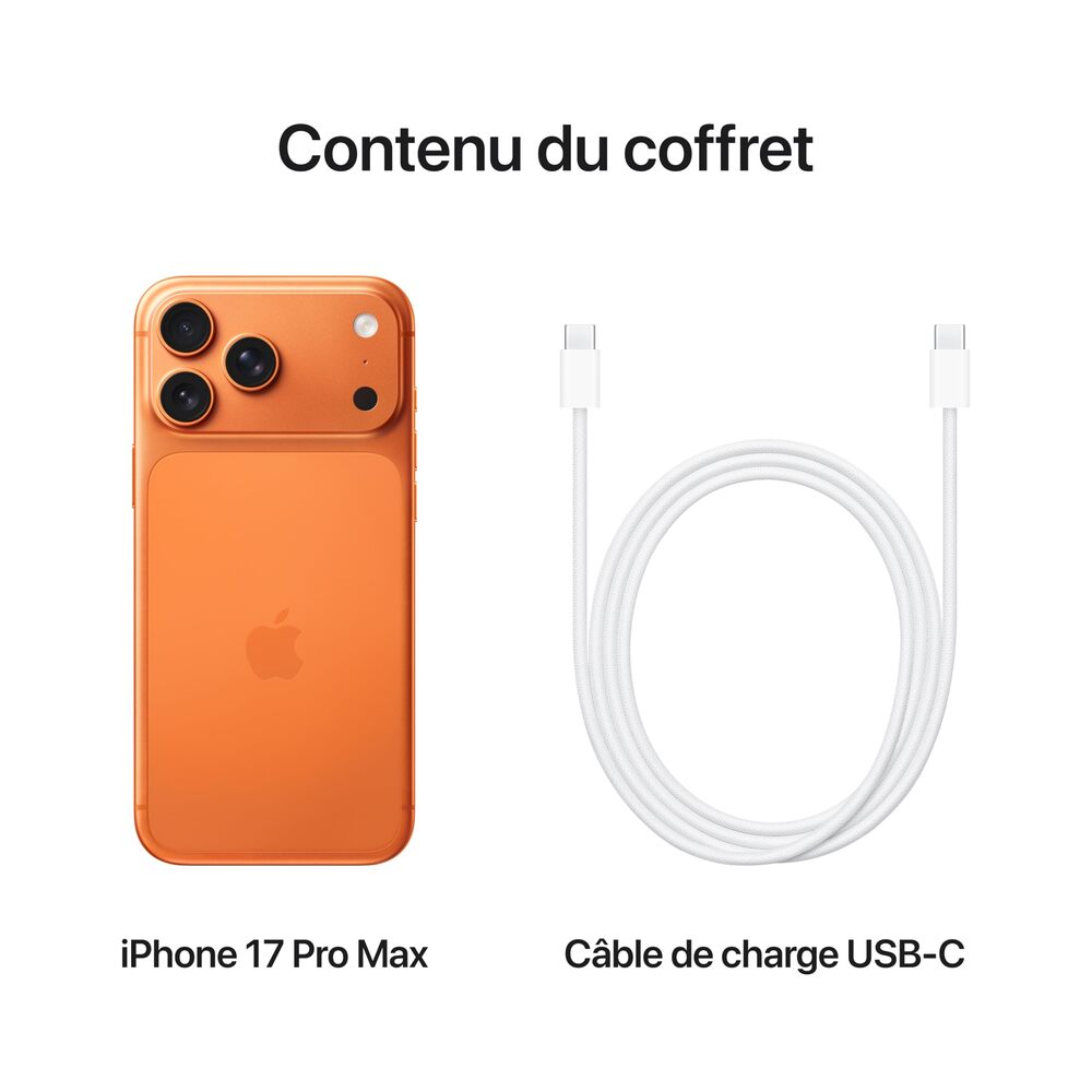 Apple iPhone 17 Pro Max 512 Go - Orange cosmique
