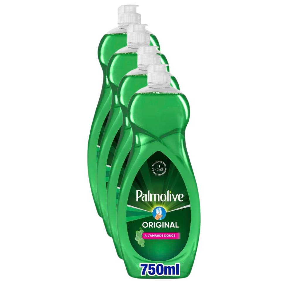Palmolive Original Liquide Vaisselle Amande Douce 4 x 750 ml (= 3 L)