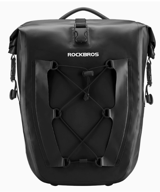Sac de selle de vélo imperméable 30 L, sacoches de vélo à grande capacité pour VTT, vélo de route et vélo électrique, voyage et trajet quotidien, noir