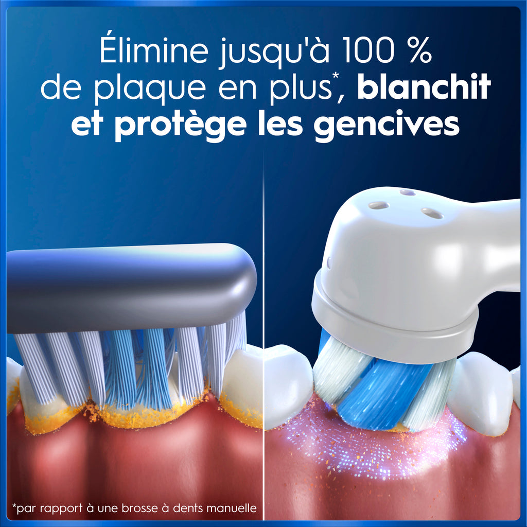 Oral-B iO 5N Brosse à dents électrique blanche, 1 tête de brosse, 1 étui de voyage