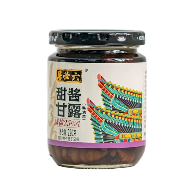 Liu Bi Ju Tige de moutarde marinée sucrée-salée (Tige de moutarde marinée) 220 g