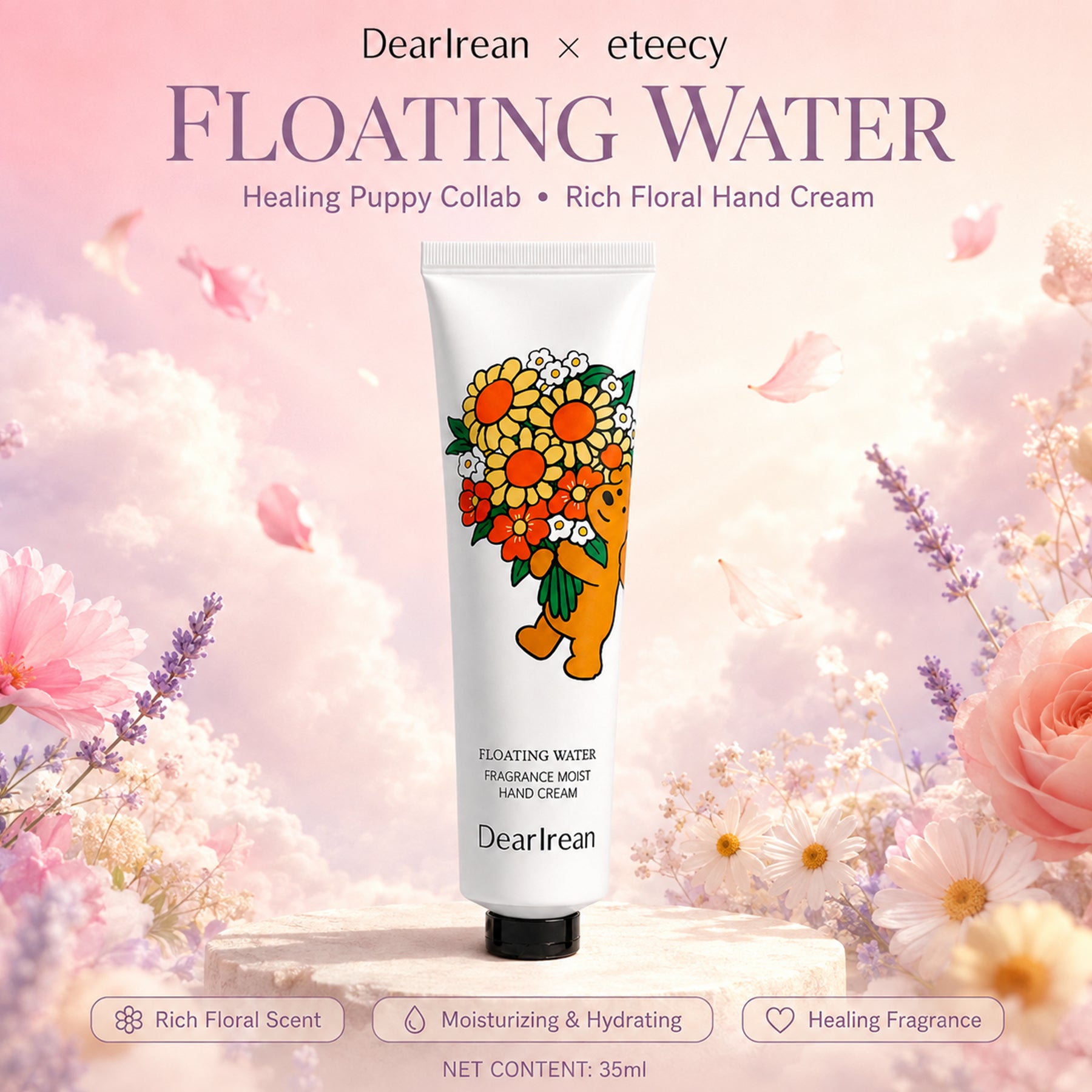 Dear Irean Crème Mains Nourrissante Flottante Glamour Parfumée Édition Eteecy 35 ml