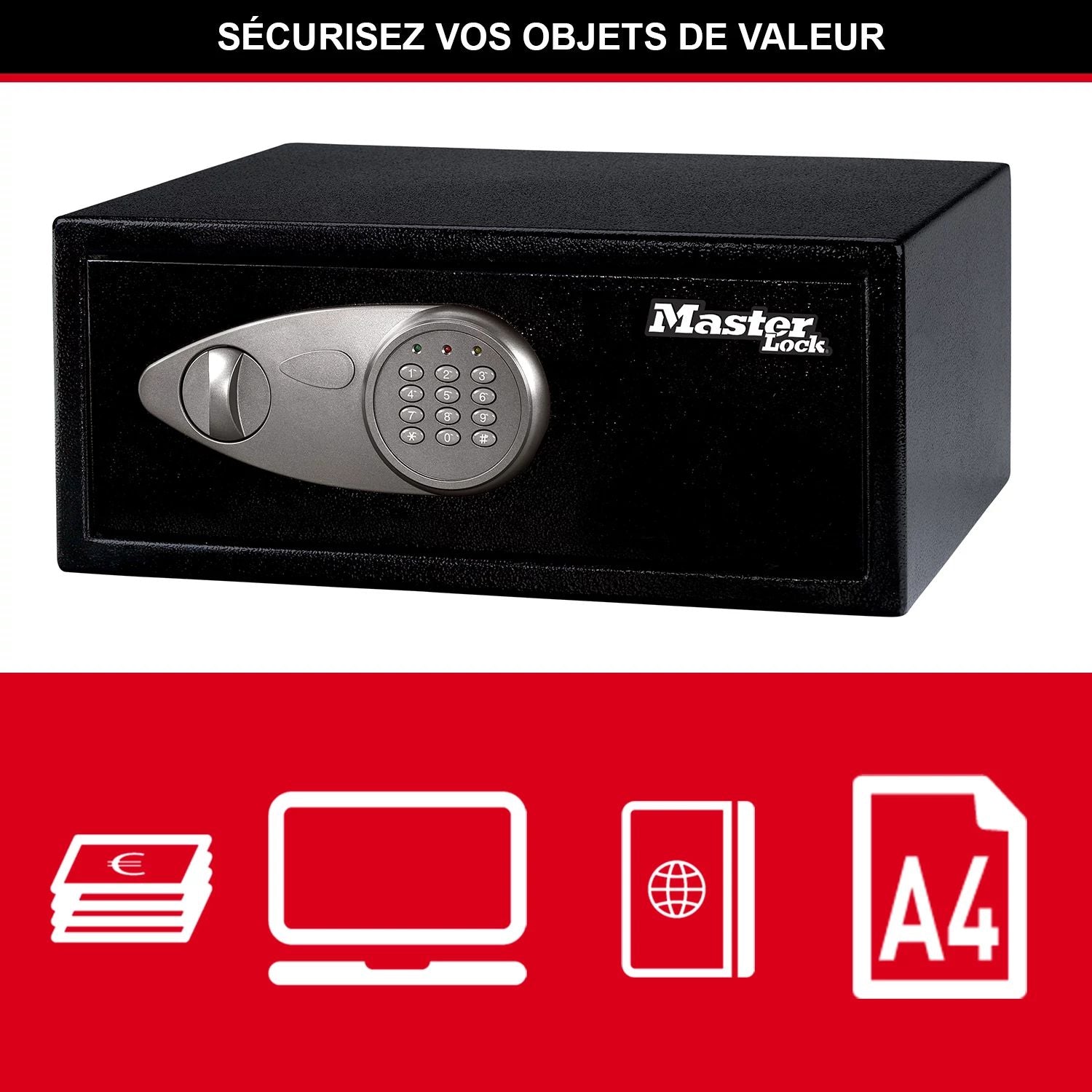 MASTER LOCK Security Safe - X075ML - Laptop Safe, Jewelry Safe and More