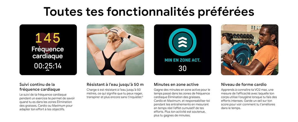 Fitbit Charge 6 Porcelaine/ Argent