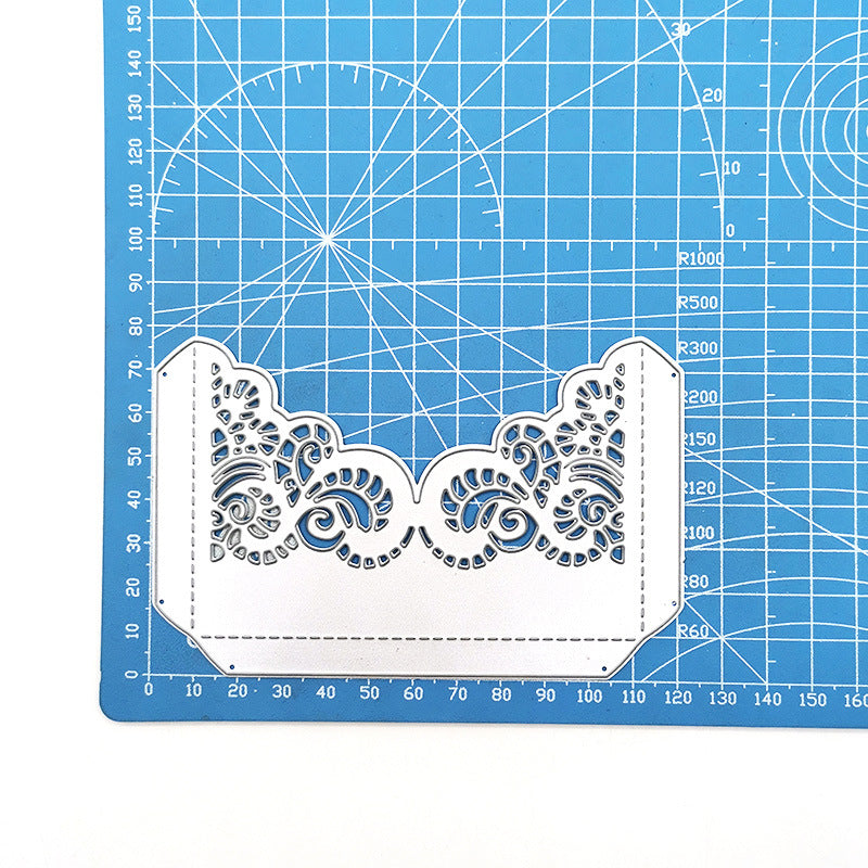 Set de dies en métal, dies de découpe de bordure de fleur en dentelle pour invitation de mariage, gabarits de découpe et masques pour album photo de scrapbooking DIY, estampage décoratif