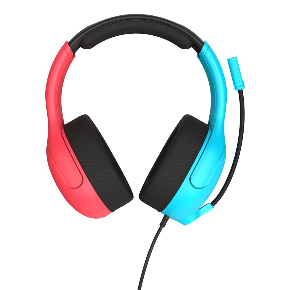 TURTLE BEACH Airlite Fit Casque Gaming Filaire (Prise 3.5mm) - Micro Muet par Basculement - Nintendo Switch, Switch Lite, Switch OLED, PC & Mobile - Bleu/Rouge