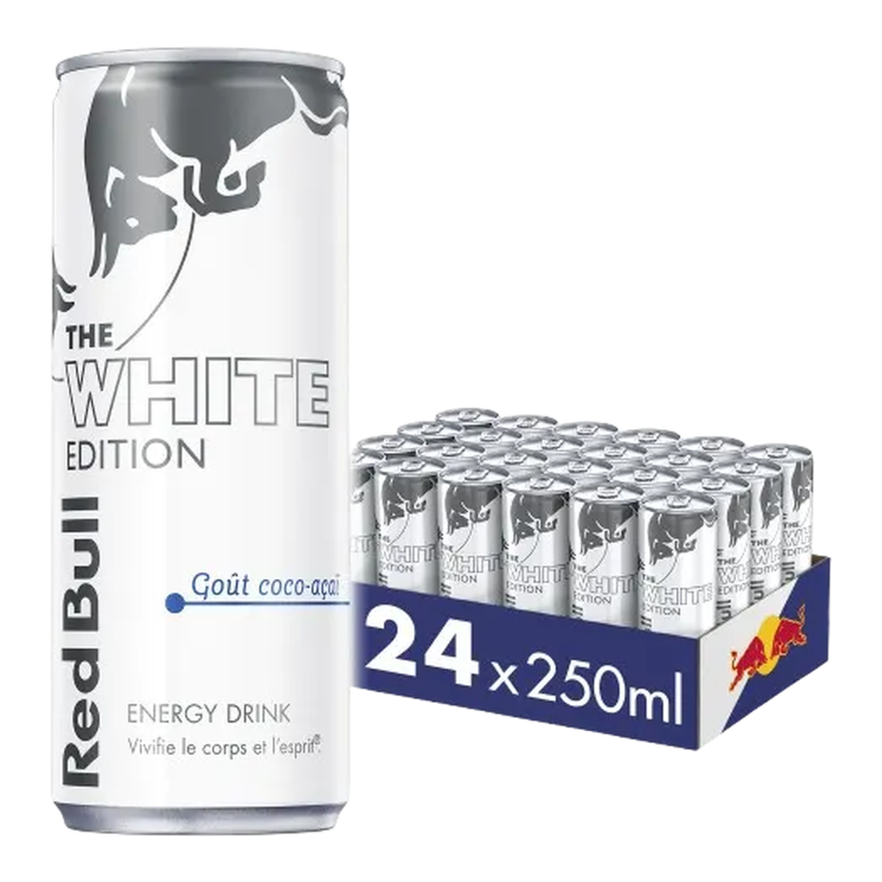 Red Bull Boisson Énergisante Goût Coco Açaí Édition Blanche - Lot de 24 x 25 cl