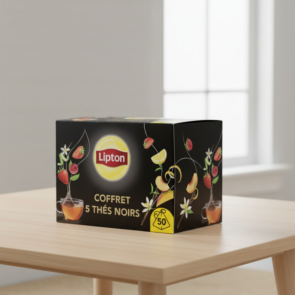 Lipton Coffret de thés parfumés, 50 sachets, 82 g