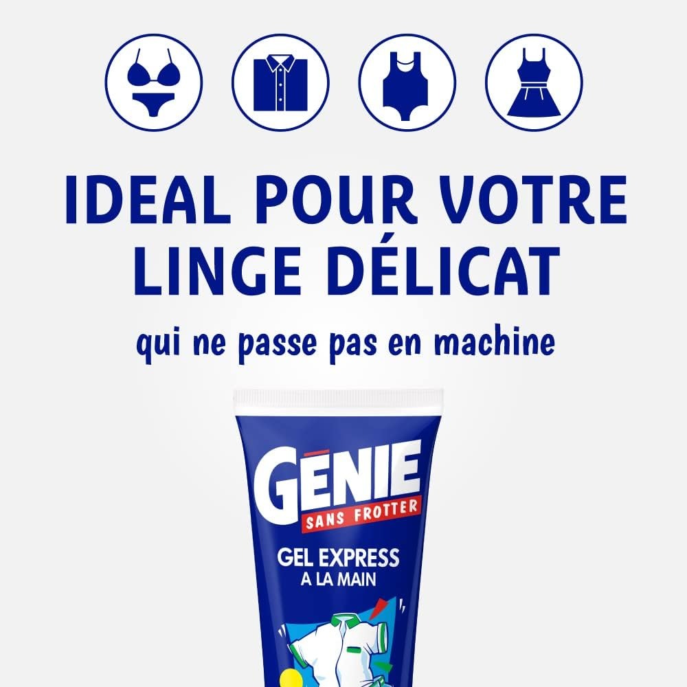 GENIE Lessive gel lavage à la main pour textiles délicats, soie et laine 200 ml
