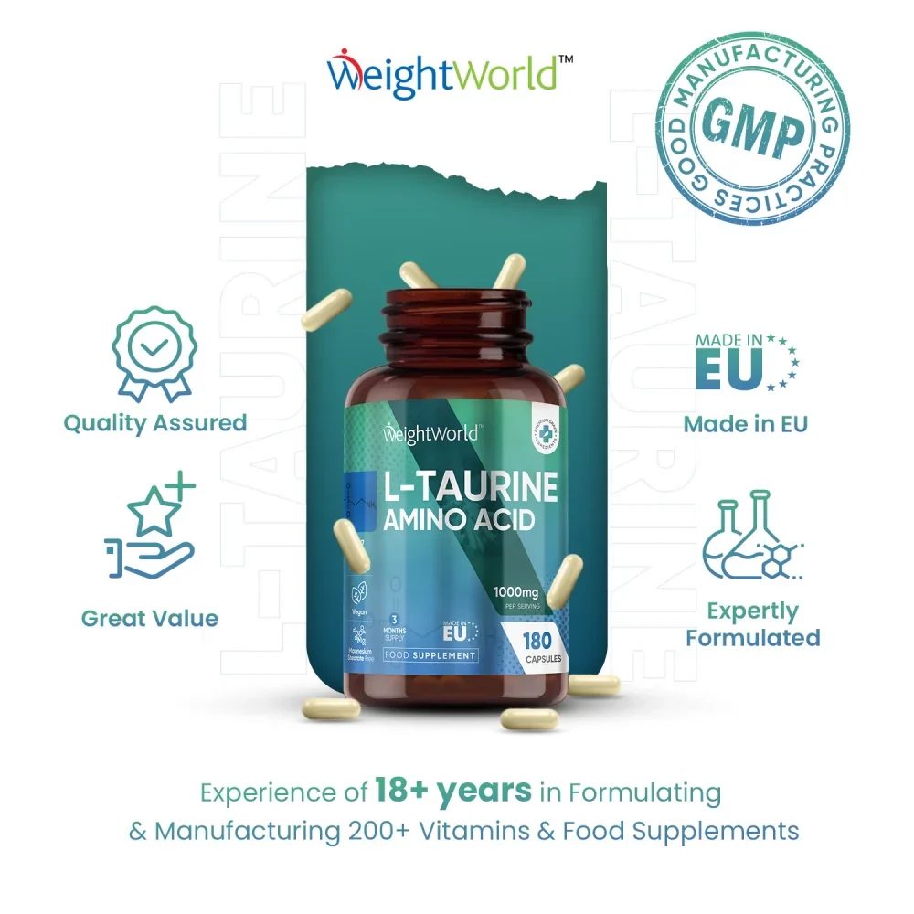 WeightWorld L - Taurine 1000 mg 180 gélules