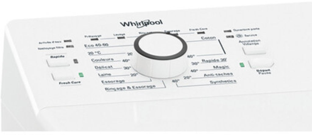 WHIRLPOOL TDLR 6228 Lave-linge top pose libre - 6 kg - 1200 tours/min - Blanc - Classe D