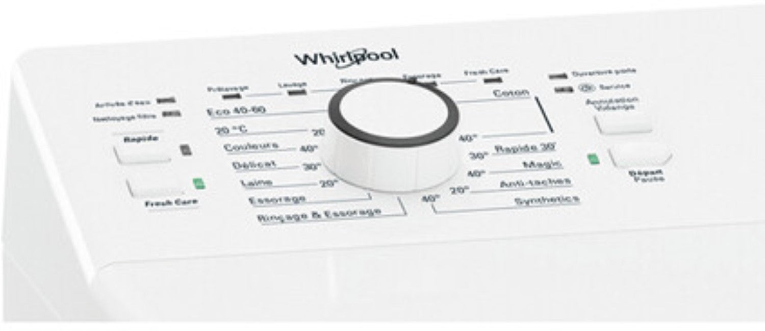 WHIRLPOOL TDLR 6228 Lave-linge top pose libre - 6 kg - 1200 tours/min - Blanc - Classe D