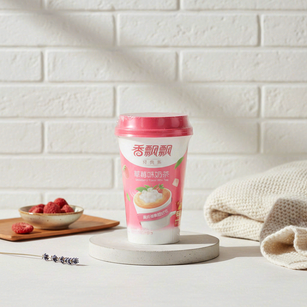 Senpure Thé au lait en poudre classique saveur fraise 80 g