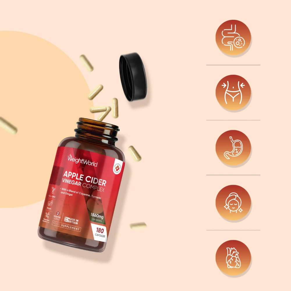 WeightWorld Complexe de vinaigre de cidre 1860 mg - 180 gélules