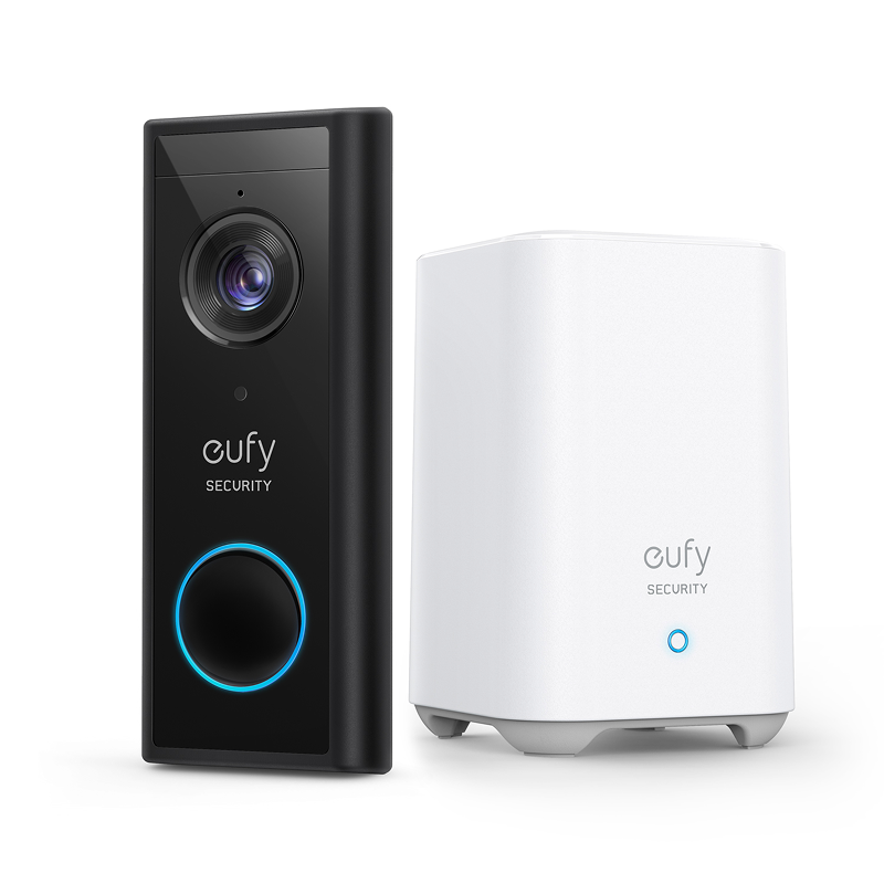 eufy Security Sonnette vidéo Doorbell S220 sans Fil (avec Batterie) avec HD 2K, aucuns Frais mensuels, AI intégrée pour la détection des Personnes, Son bidirectionnel, Installation Autonome Simple