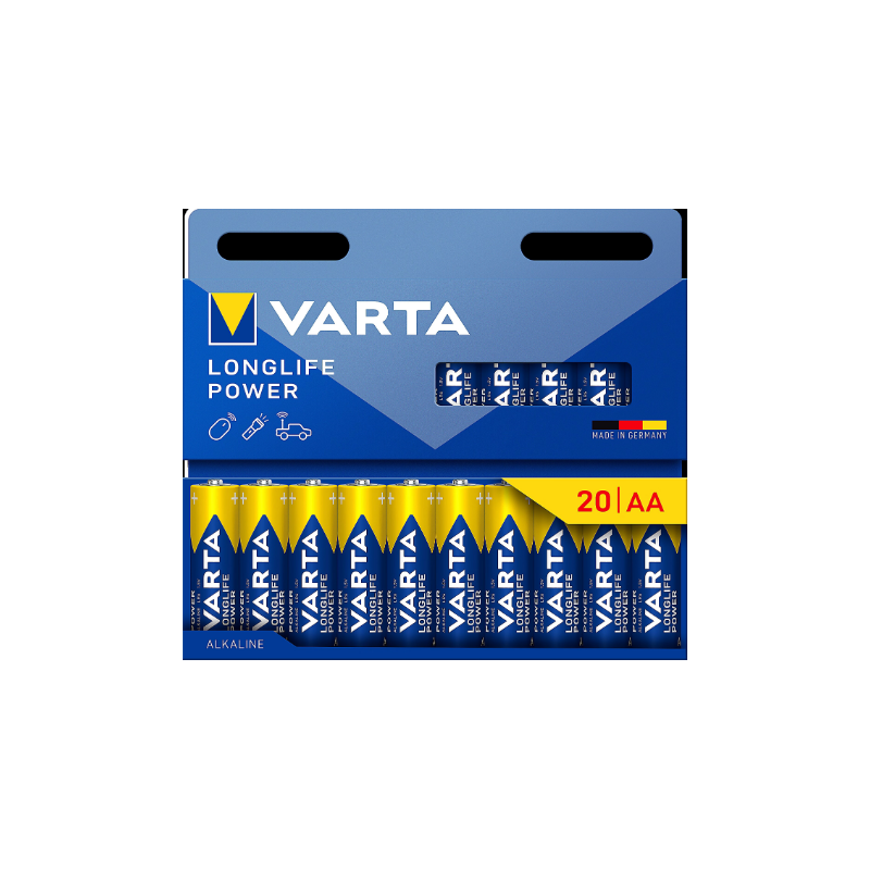 VARTA PILES ALCALINES LONGLIFE POWER AA x20
