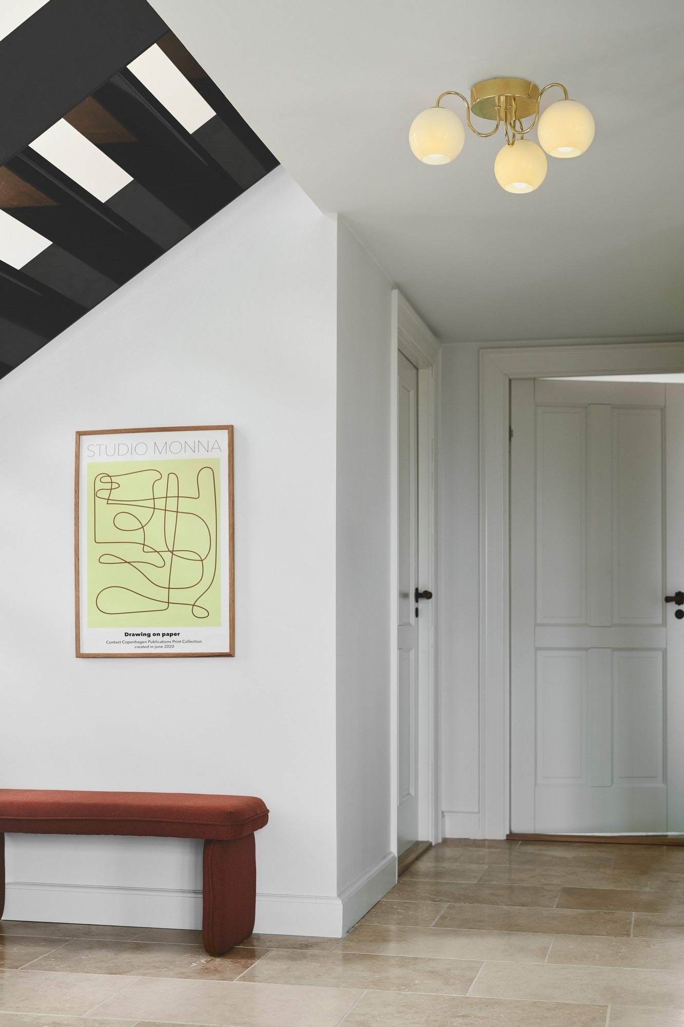 Plafonnier FRANCA métal laiton IP20 E14 - Nordlux, Intérieur
