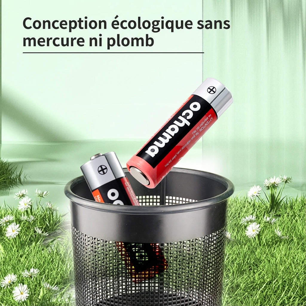 Ochama Piles AA 10 pièces, Alcalines, sans mercure, Écologiques, pour tensiomètre/lecteur de glycémie/serrure à empreinte digitale/télécommande/balance numérique/jouets 10 pièces