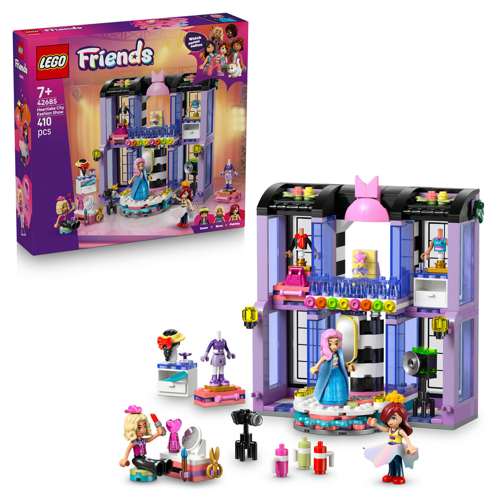LEGO Friends Défilé de Mode Heartlake City 42685 Set de Construction avec Tapis Rouge, Coulisses et 3 Mini-Poupées (429 Pièces)