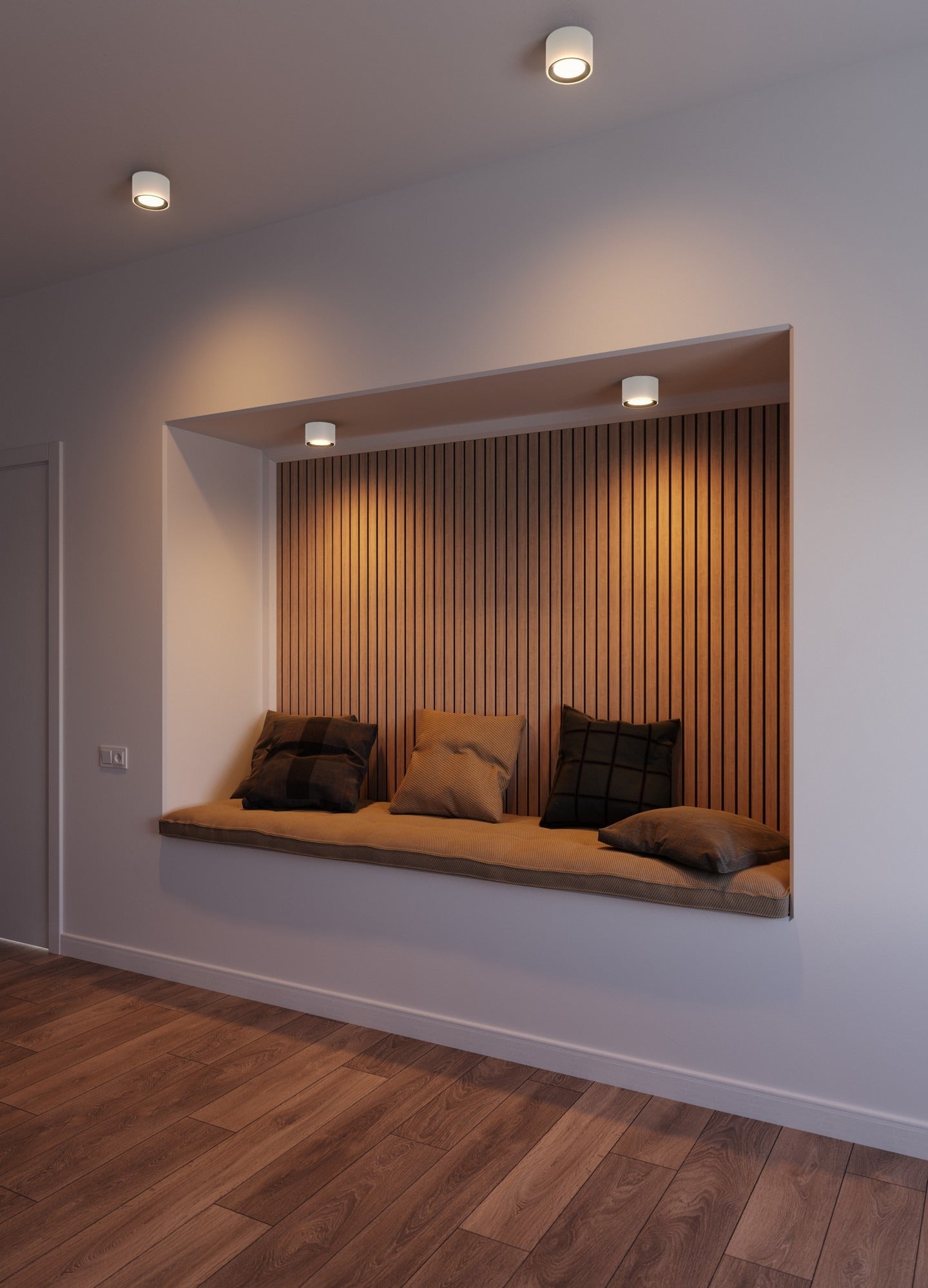 Plafonnier LANDON SMART court - variation de température de 2700-6500k LED intégrée métal blanc IP44 Salle de bain - Nordlux, Intérieur
