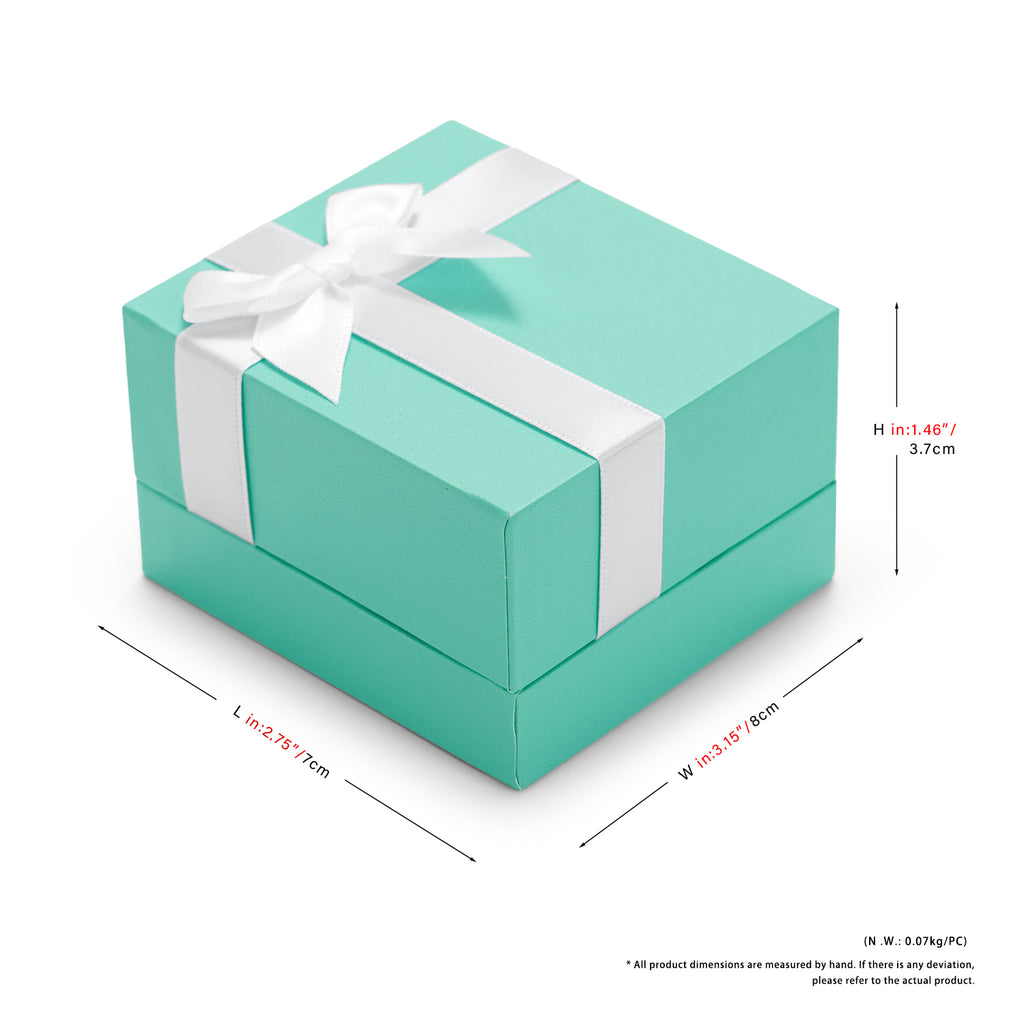 Oirlv Coffret cadeau de bijoux en vert menthe de luxe avec ruban pour bague, boucle d'oreille, collier et bracelet