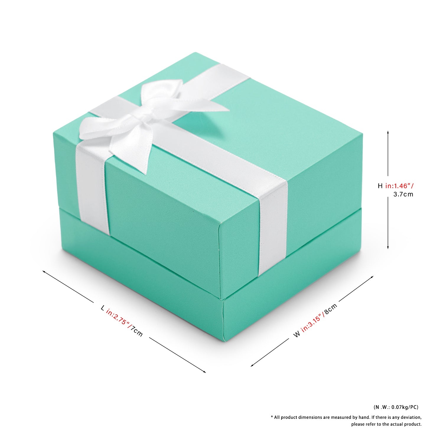Oirlv Coffret cadeau de bijoux en vert menthe de luxe avec ruban pour bague, boucle d'oreille, collier et bracelet