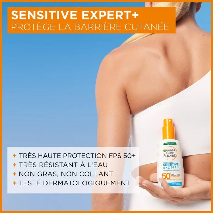 GARNIER Ambre Solaire Sensitive Expert+ Spray Solaire Hypoallergénique SPF50+ 150 ml