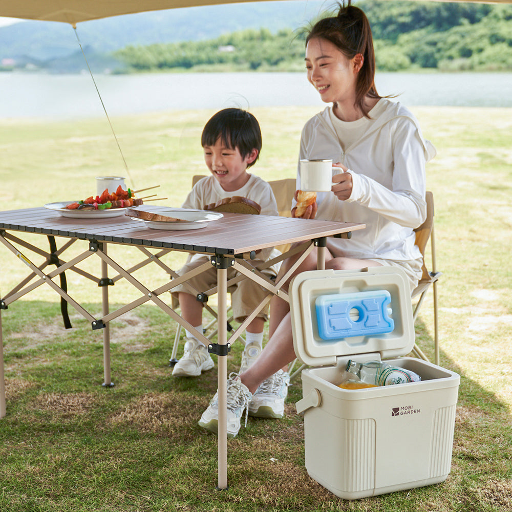 Mobi Garden, isotherme portable, glacière de qualité alimentaire, boîte de rangement pour pique-nique en camping-car, 10 L, blanc, isolation longue durée, rangement grande capacité