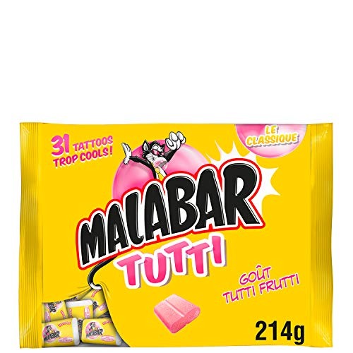 MALABAR Bubble Gum Tutti Frutti, 214 g