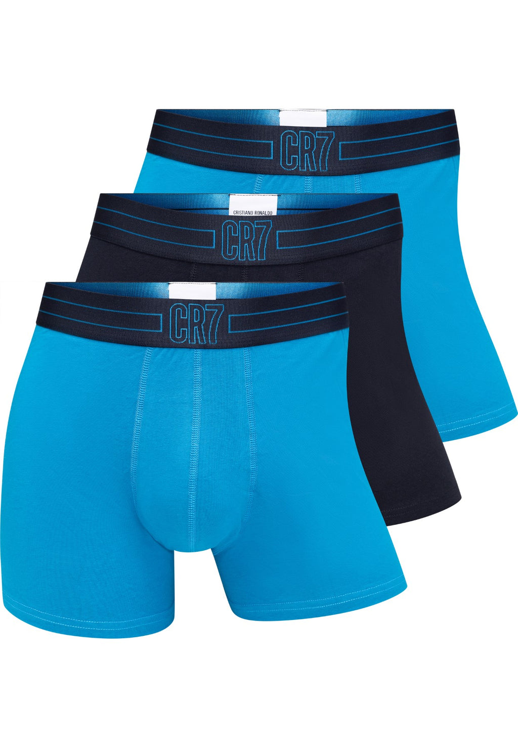 CR7 Lot de 3 boxers Bleu/Bleu/Noir
