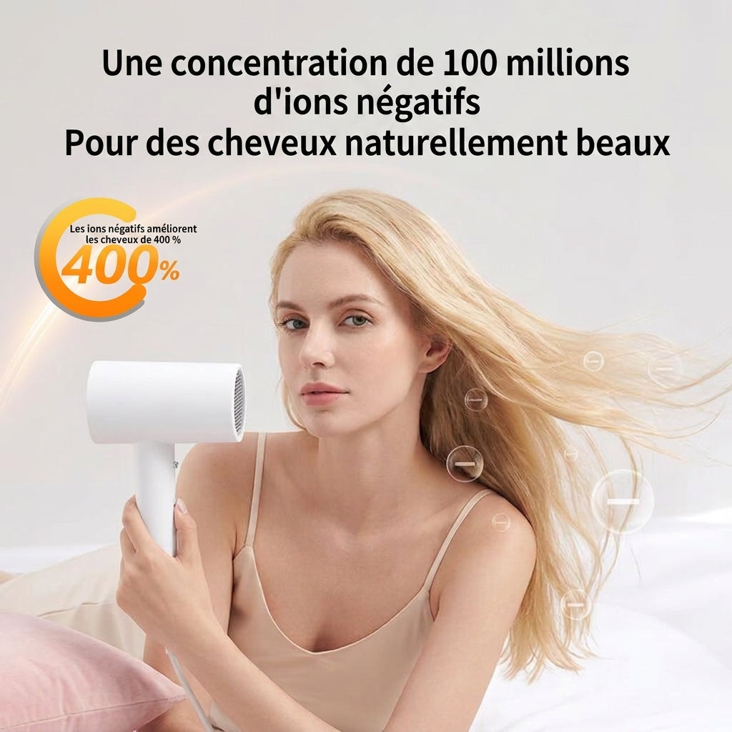 ochama sèche‑cheveux ultra‑léger, puissance 1800W, 20 000 tr/min, 480g léger, faible bruit, séchage rapide aux ions négatifs, embout fourni