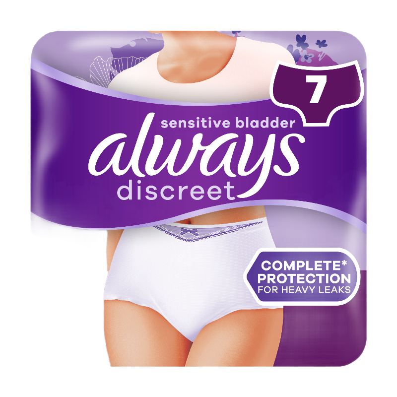 Always Discreet Culottes d’incontinence pour femmes Plus XL, 7 paires