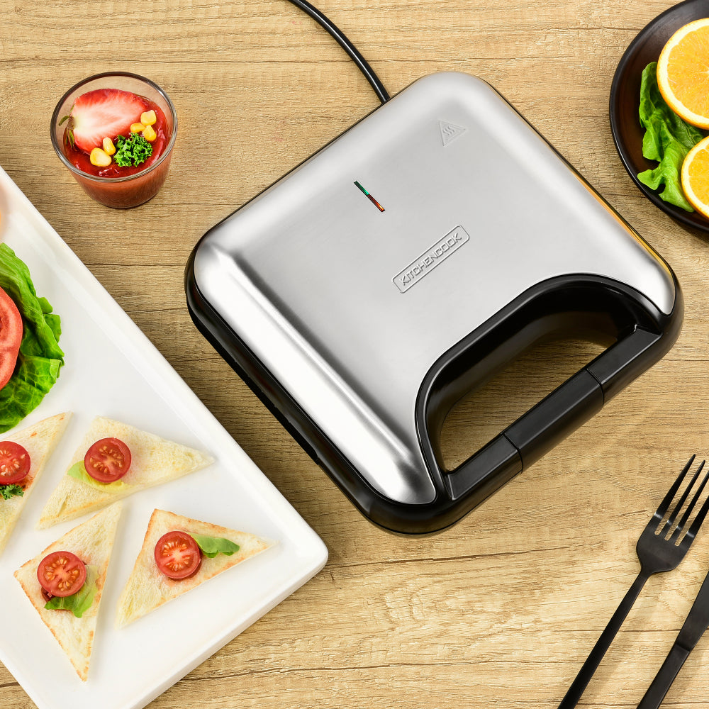 KITCHENCOOK Mister K Appareil à sandwich 3-en-1 en acier inoxydable
