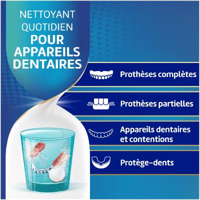 POLIDENT Pouvoir Actif - Nettoyant Appareil Dentaire Anti-Bactérien - 36 Comprimés