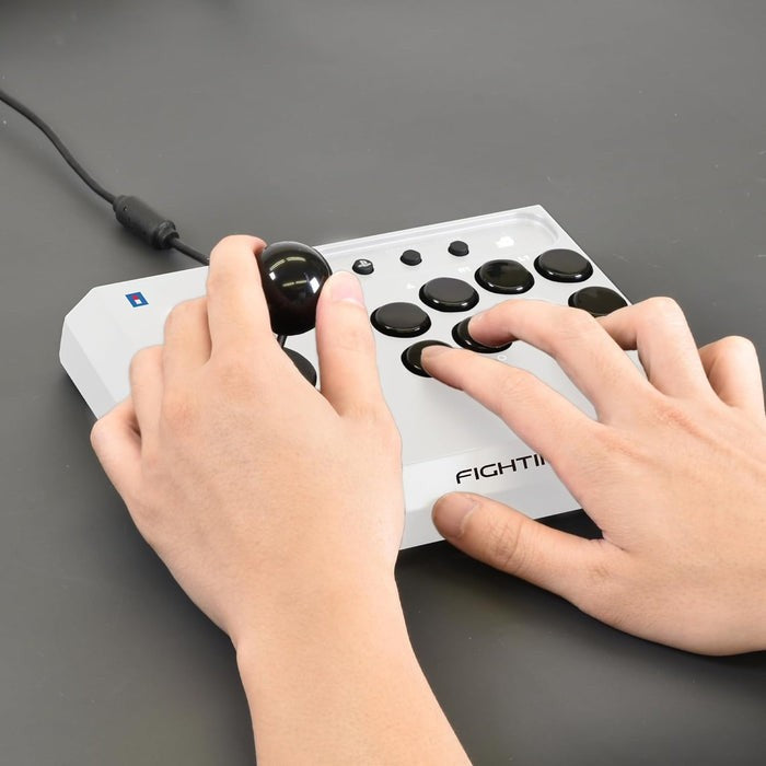 HORI Stick arcade filaire Fighting Stick Mini pour PC/PS4/PS5 - Blanc