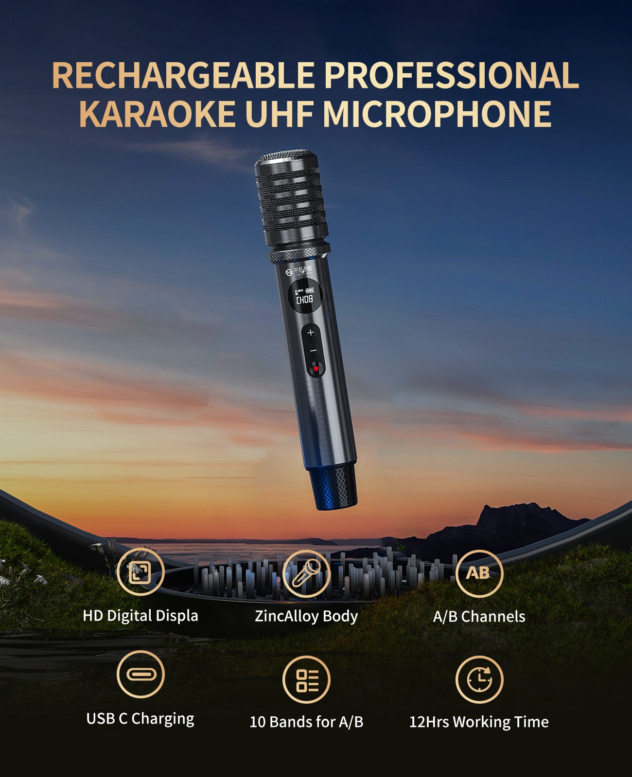 mlove Rangers S1 Machine de karaoké pour adultes avec microphone sans fil, Bluetooth 5.4, enceinte PA portable 200 W, fonction d'enregistrement, égaliseur et effets sonores