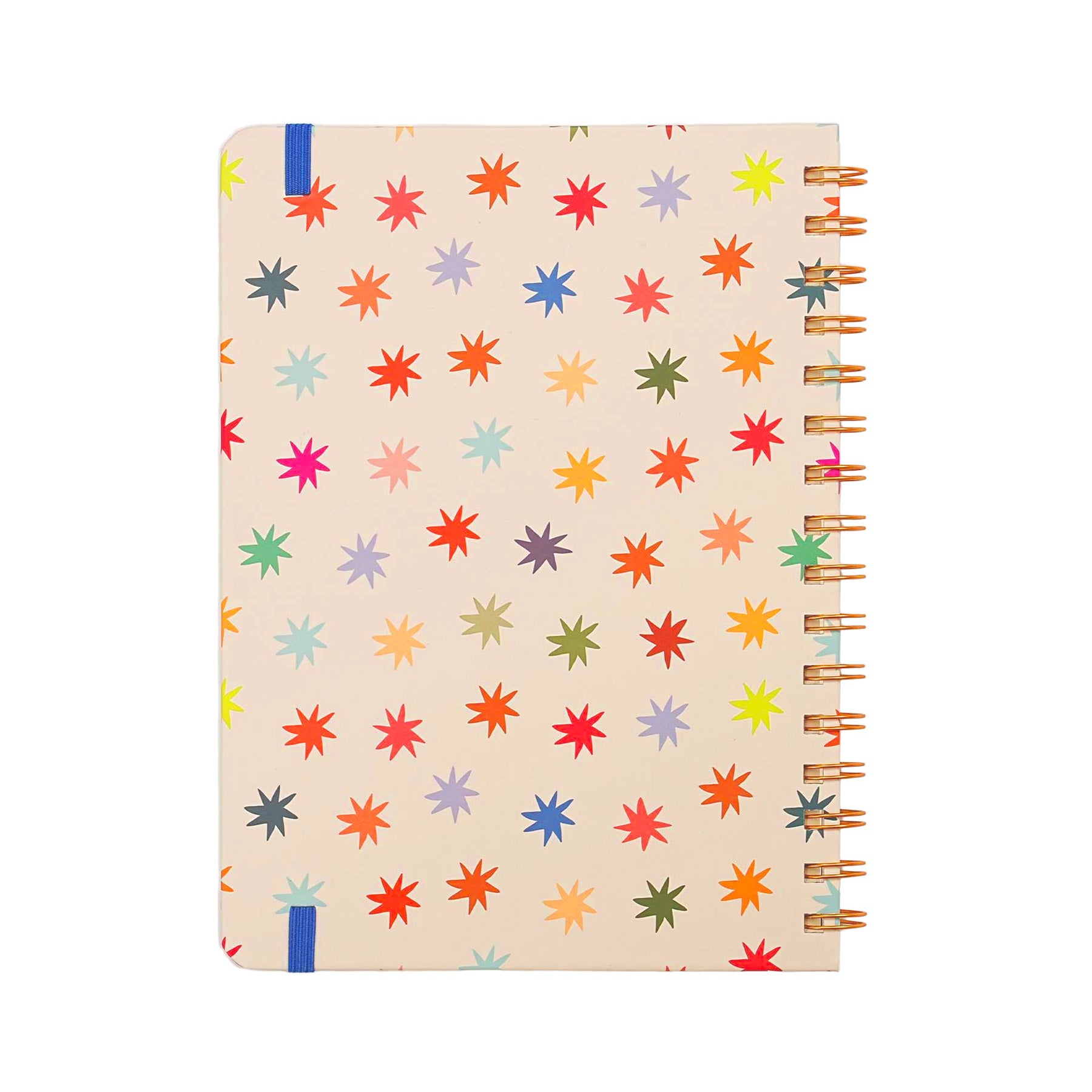 Jubiluu Carnet ligné A5 à spirale et couverture rigide - 96 feuilles (papier offset 100 g), avec bande élastique - Journal ligné crème classique pour écriture, école