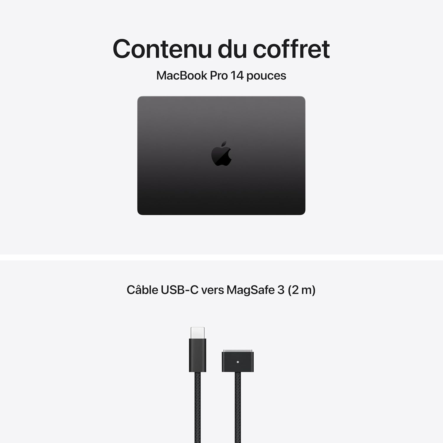 Apple MacBook Pro 14 pouces M5 Pro avec CPU 15 cœurs et GPU 16 cœurs RAM 24 Go, 1 To SSD Noir sidéral, AZERTY