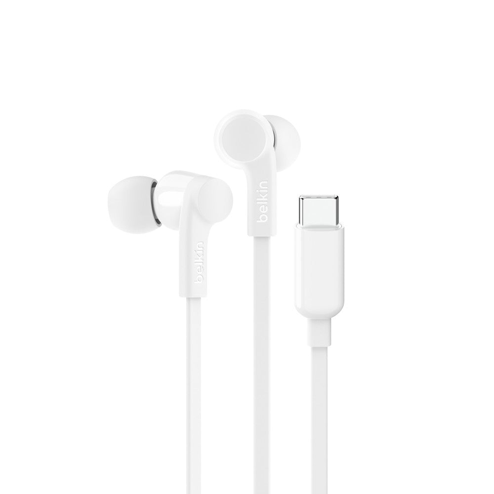 Belkin Écouteurs USB-C avec Limiteur de Volume Réglable - Blanc
