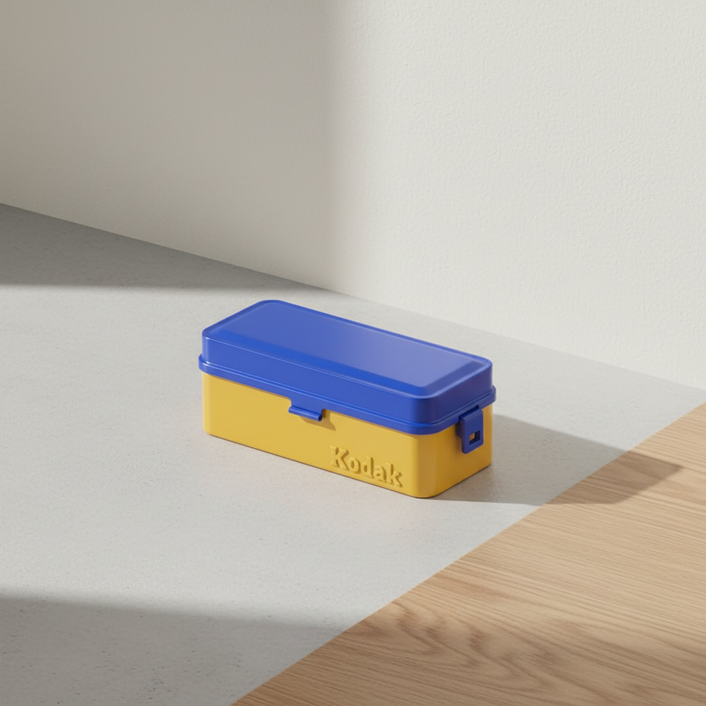Kodak Boîte de rangement en métal pour film 120/135 mm, bleu