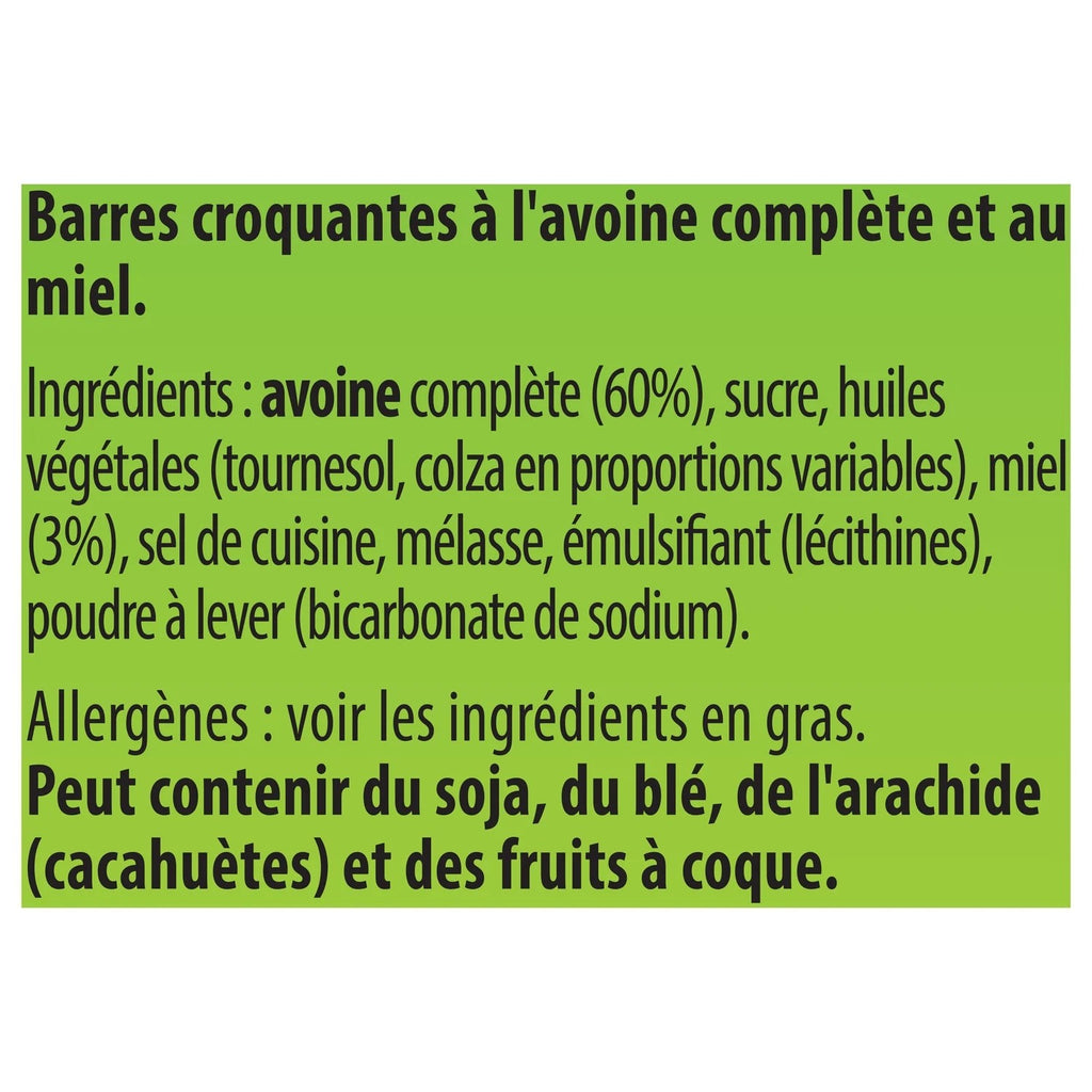 NATURE VALLEY Barre céréales crunchy avoine & miel x5 210g