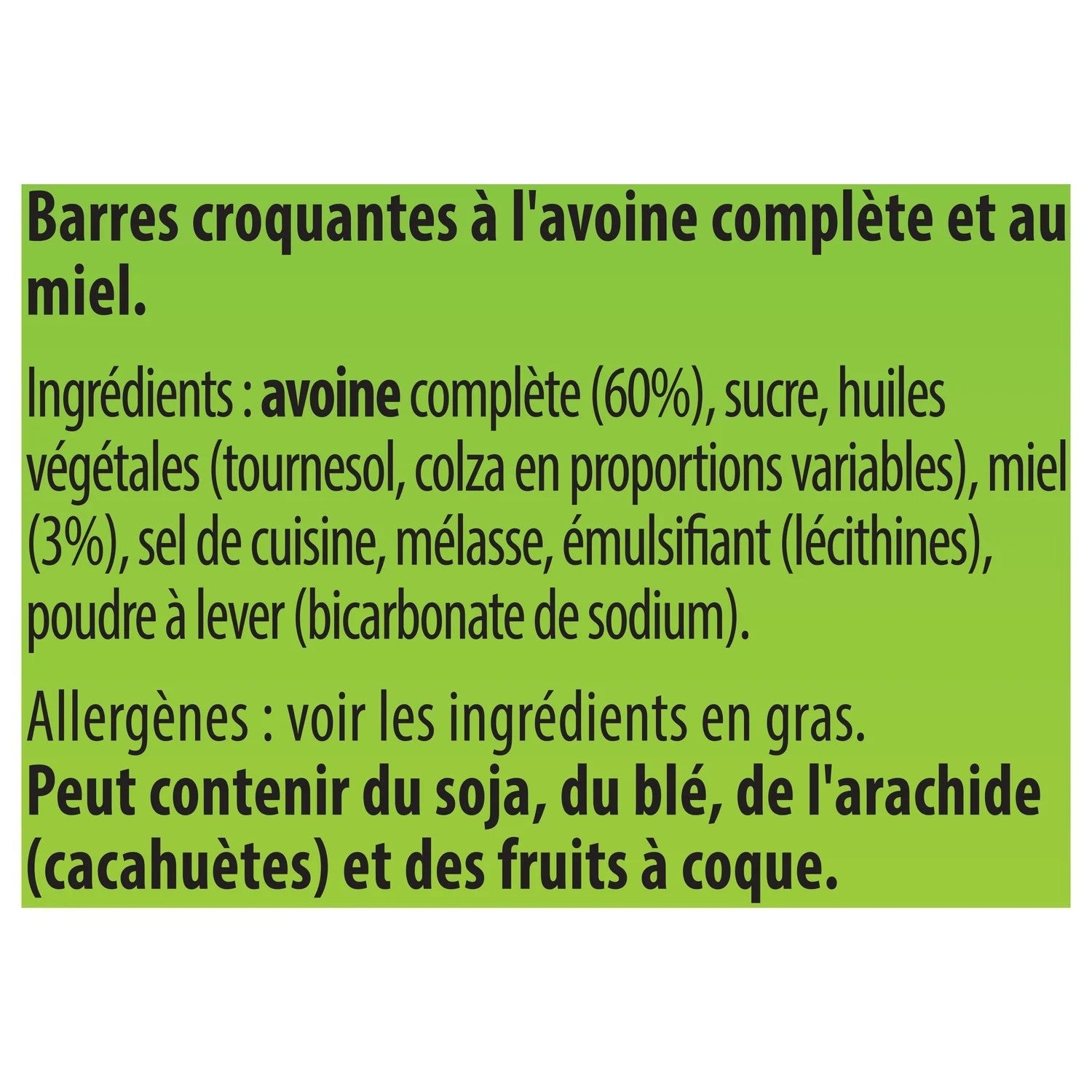 NATURE VALLEY Barre céréales crunchy avoine & miel x5 210g
