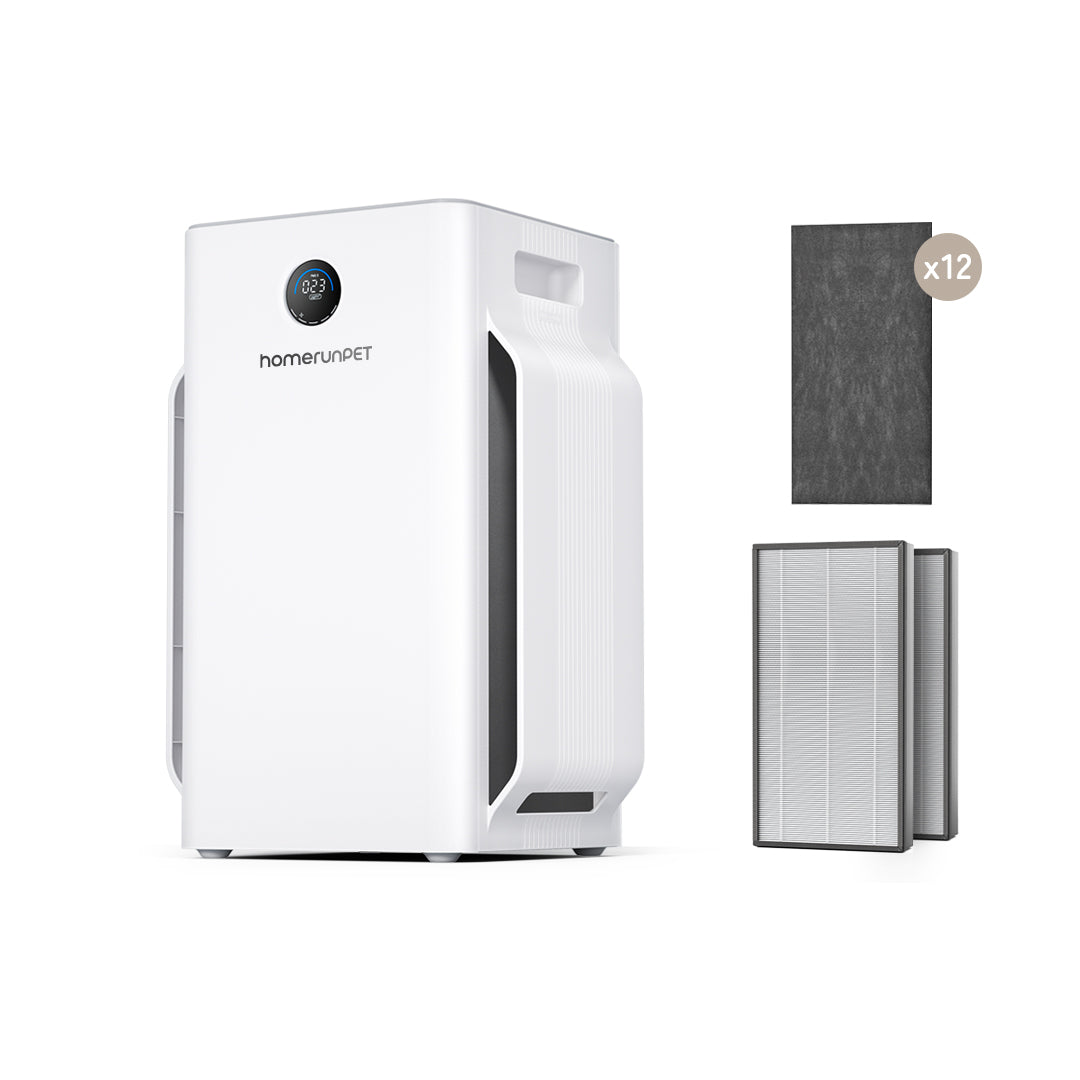 Purificateur d'air Homerunpet D1, canal d'air en forme de U à six côtés, capture efficace des poils, silencieux et efficace, protège la santé respiratoire de toute la famille