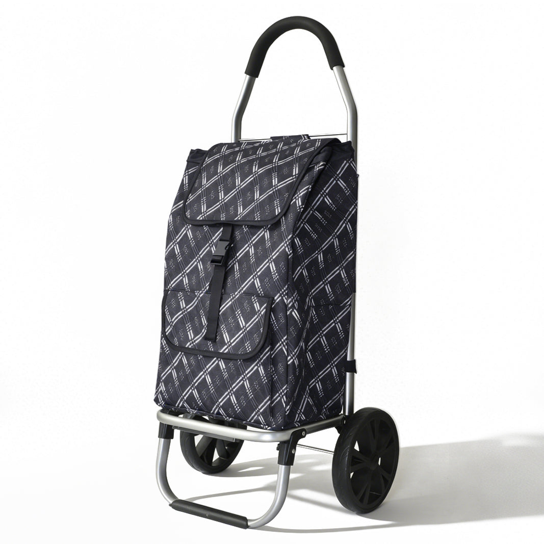 Strong bird Nouveauté 2026 | Chariot de courses pliable style européen en alliage d’aluminium, Chariot à provisions adapté aux personnes âgées, Léger et robuste