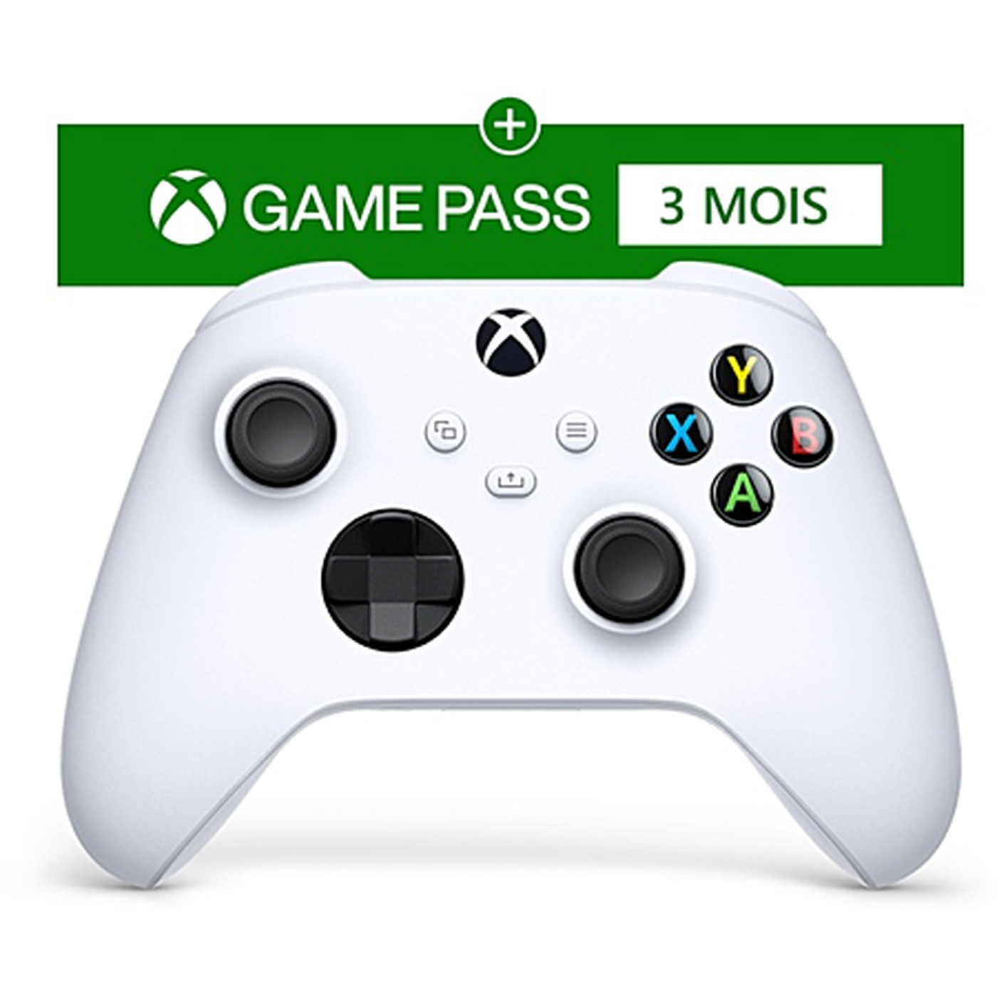 Manette sans fil Xbox pour Xbox Series/PC - Robot White + 3 Mois de Game Pass Ultimate