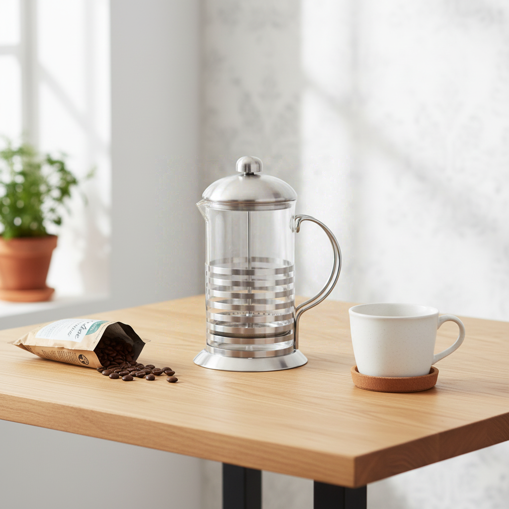 Secret de Gourmet Cafetière à piston en verre Rayures 80 cl