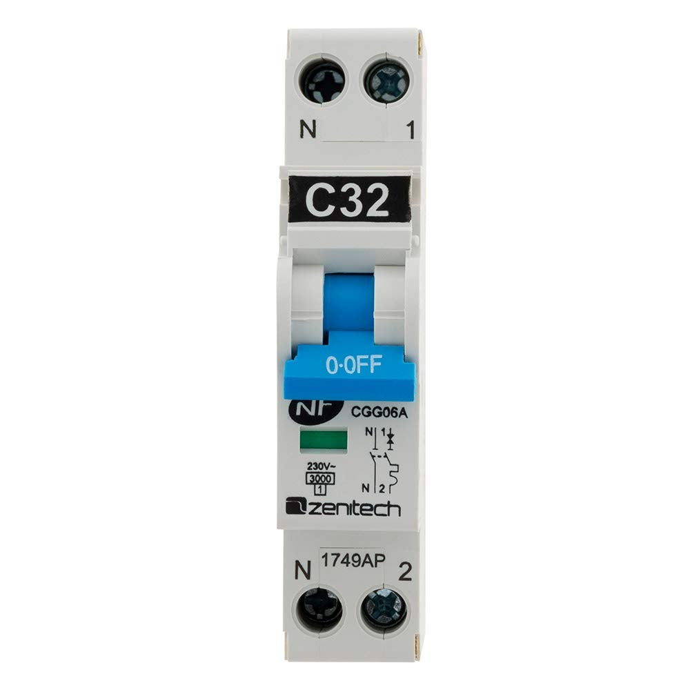 Disjoncteur 32A PH/N - NF - Zenitech
