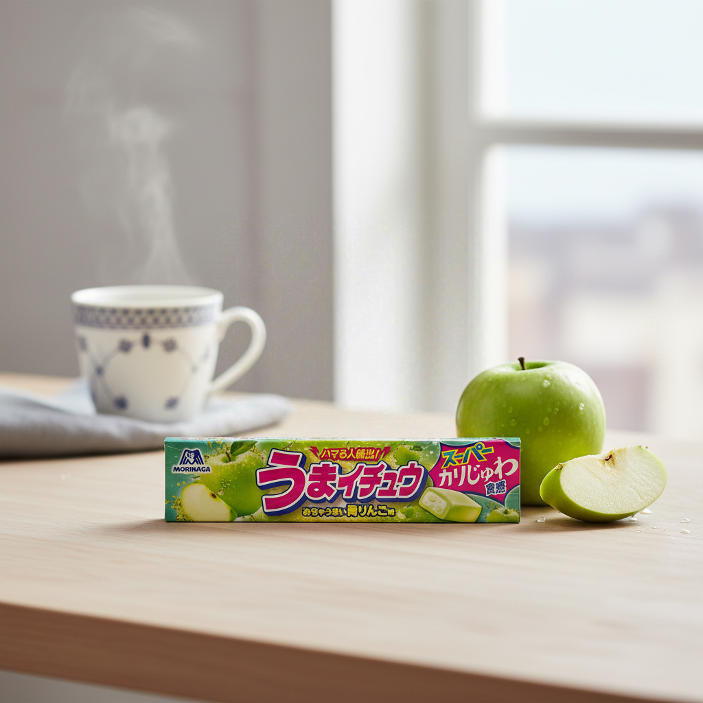 MORINAGA Hi Chew Bonbons gélifiés à la pomme verte - 12 pièces / 55,2 g